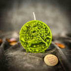 Beeswax Leo Lion Zodiac Spell Candle - Green (Prosperity)