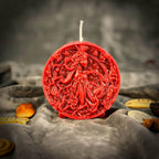 Beeswax Libra Scales Zodiac Spell Candle - Red (Passion)