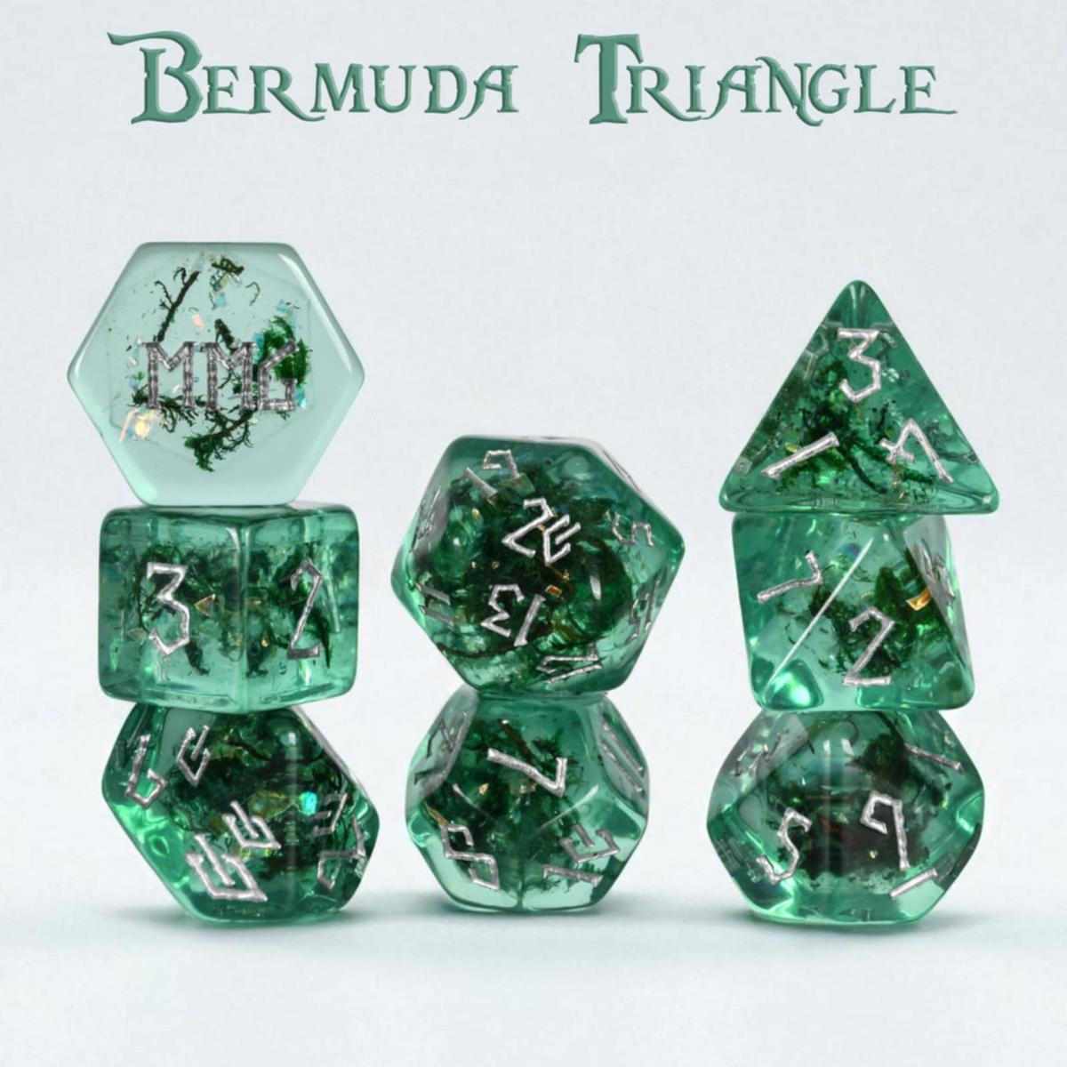 Bermuda Triangle Resin Dice Set
