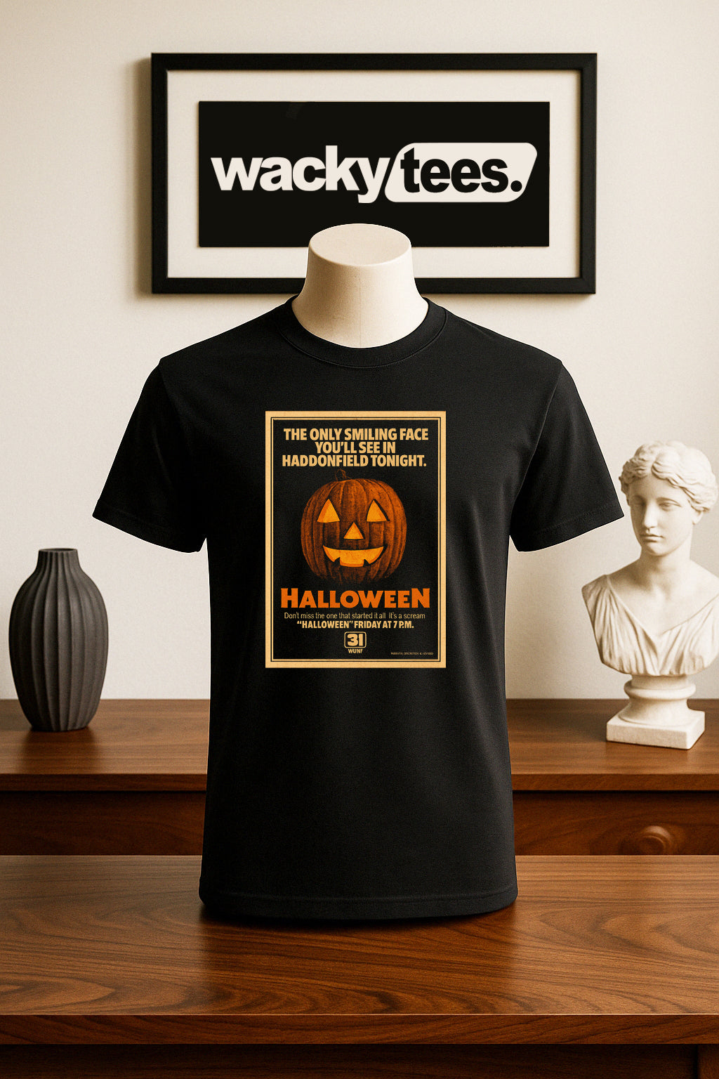 Halloween TV Showing Premiere 70s Showing Poster Graphic Tee Shirt