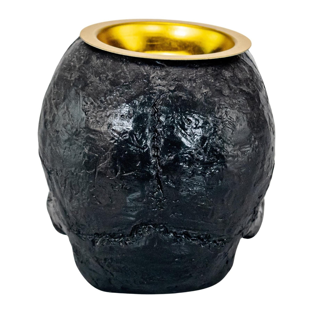 Black Skull Candle Holder