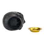 Black Skull Candle Holder