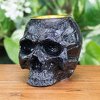 Black Skull Candle Holder