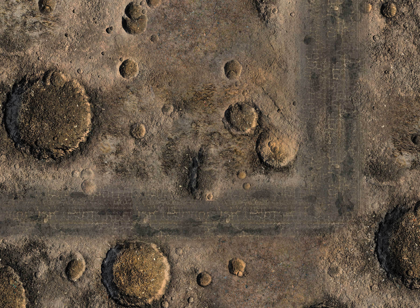 Blasted Battlefield - Neoprene Battle Mat - Warhammer, AoS, 40K, Kill Team, MCP, Shatterpoint, Legion, More - 22x30