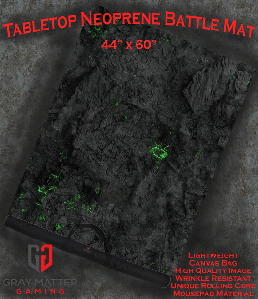 Blighted Cavern - Neoprene Battle Mat - Warhammer, AoS, 40K, Kill Team, MCP, Shatterpoint, Legion, More - 44x60