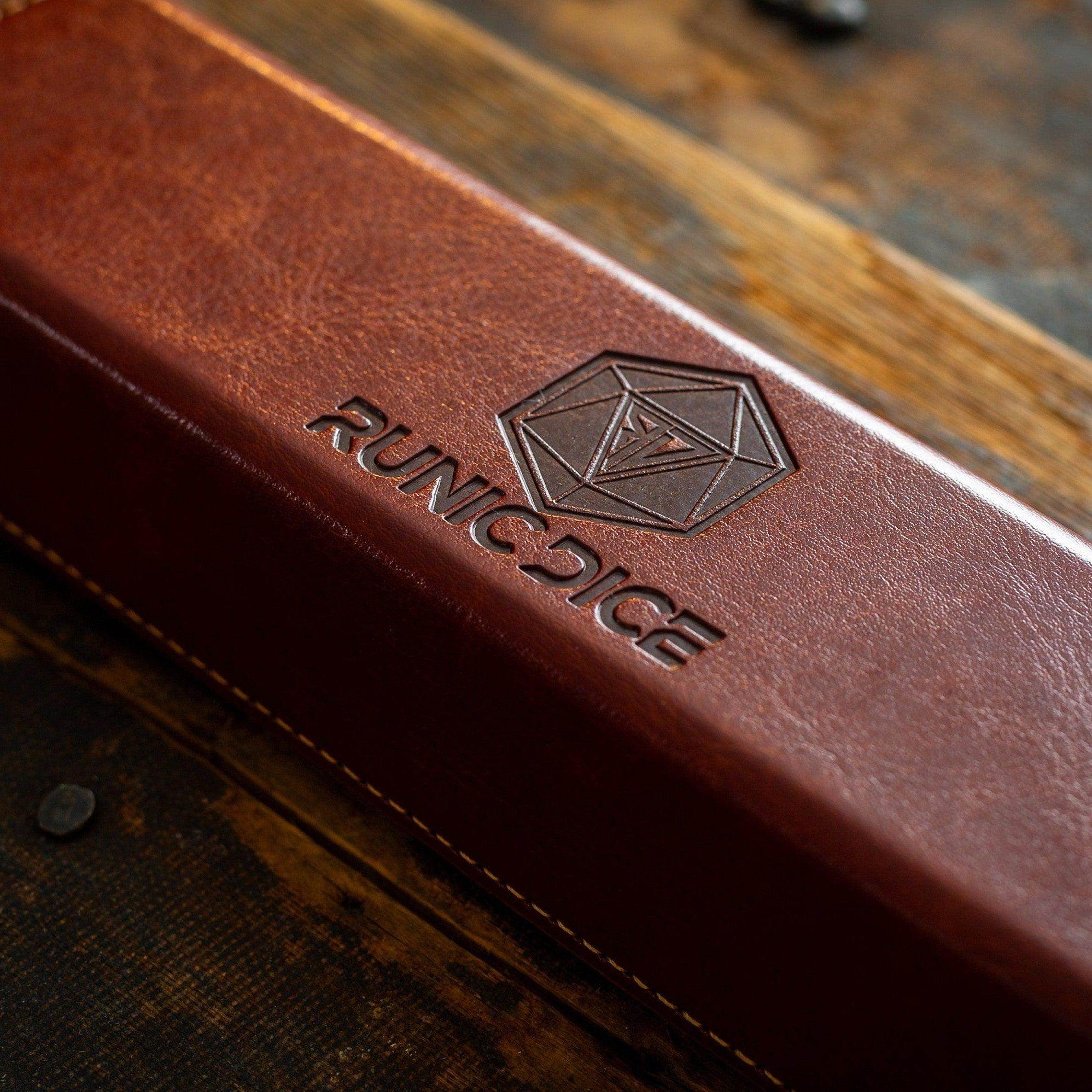 Blood Red Hand Carved Zircon Glass DND Dice Set - Full Set and Free Dice Box