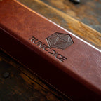 Blood Red Raised Zircon Glass Hand Carved DND Dice Set - Full Set And Free Dice Box
