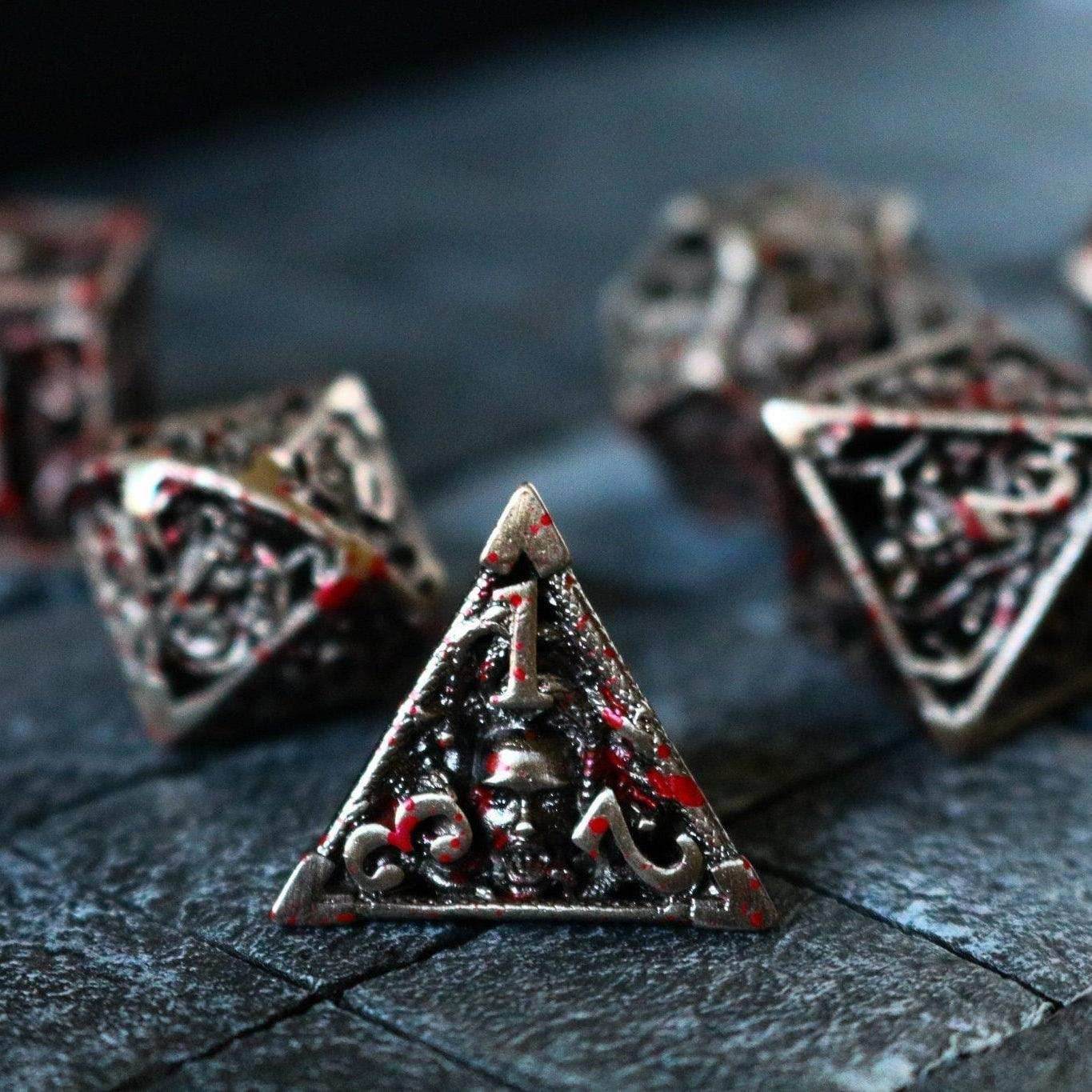 Bloody Medusa Hollow Metal DND Dice Set - Only 1 D20