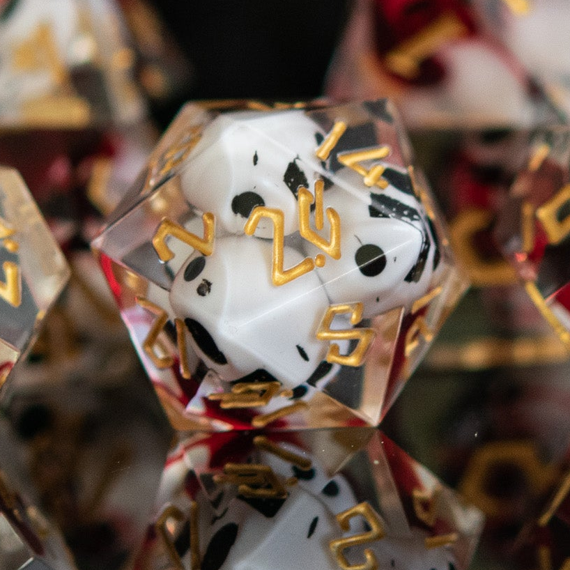 Bloody Corpse Sharp-Edged Resin Dice Set