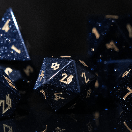 Blue Sandstone Dice Set - 