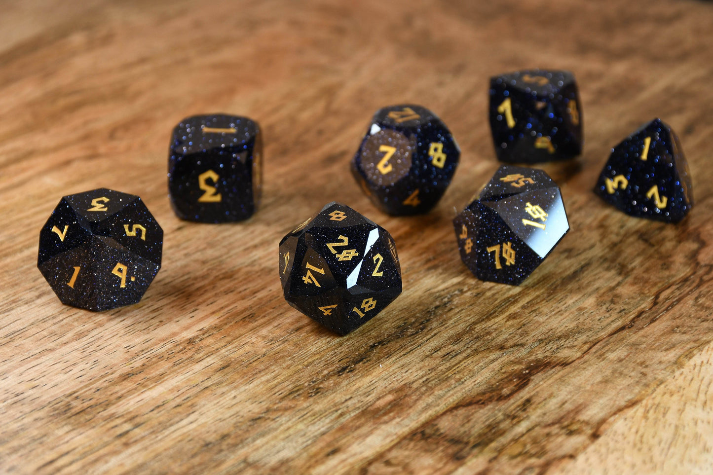 Blue Sandstone Multifaceted Stone Dice Set 'PRE-ORDER | SPRING EVENT DEAL' - 