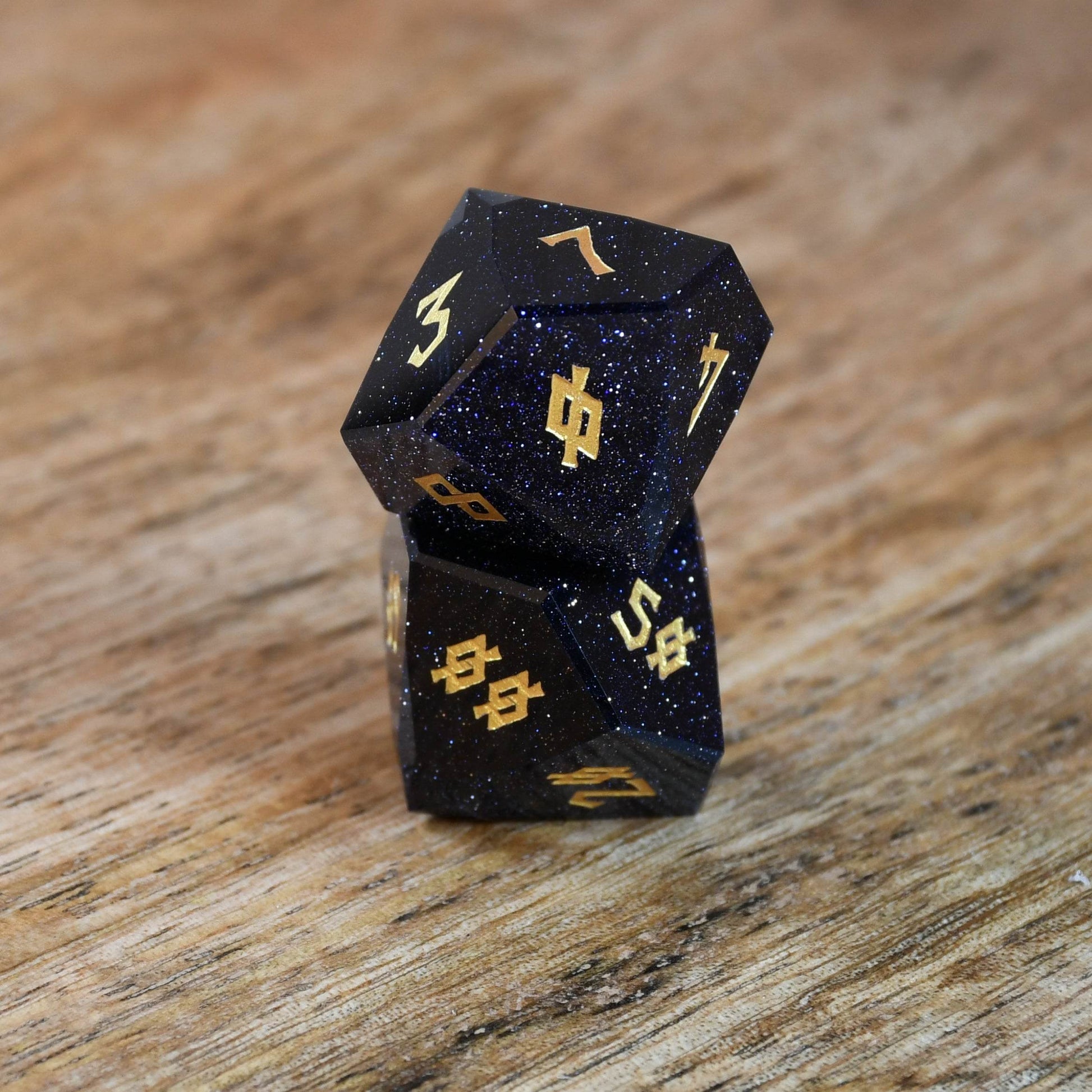 Blue Sandstone Multifaceted Stone Dice Set 'PRE-ORDER | SPRING EVENT DEAL' - 