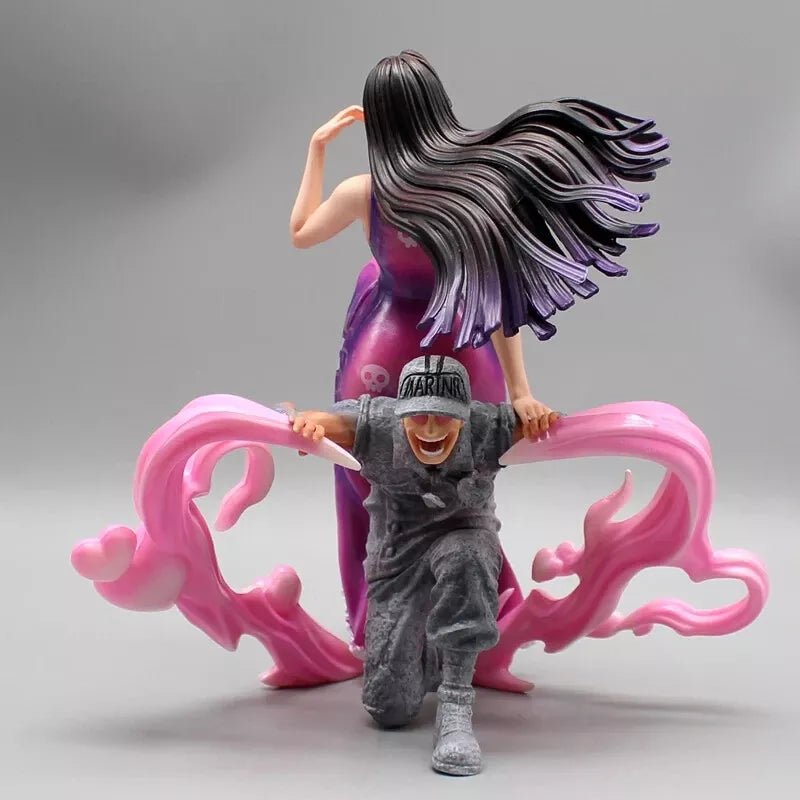 Boa Hancock One Piece Figurines, Empress Sitting on Marine Anime Figures 8 in