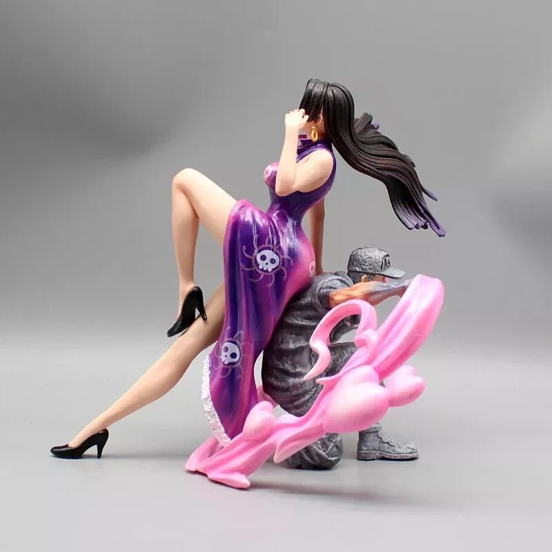 Boa Hancock One Piece Figurines, Empress Sitting on Marine Anime Figures 8 in