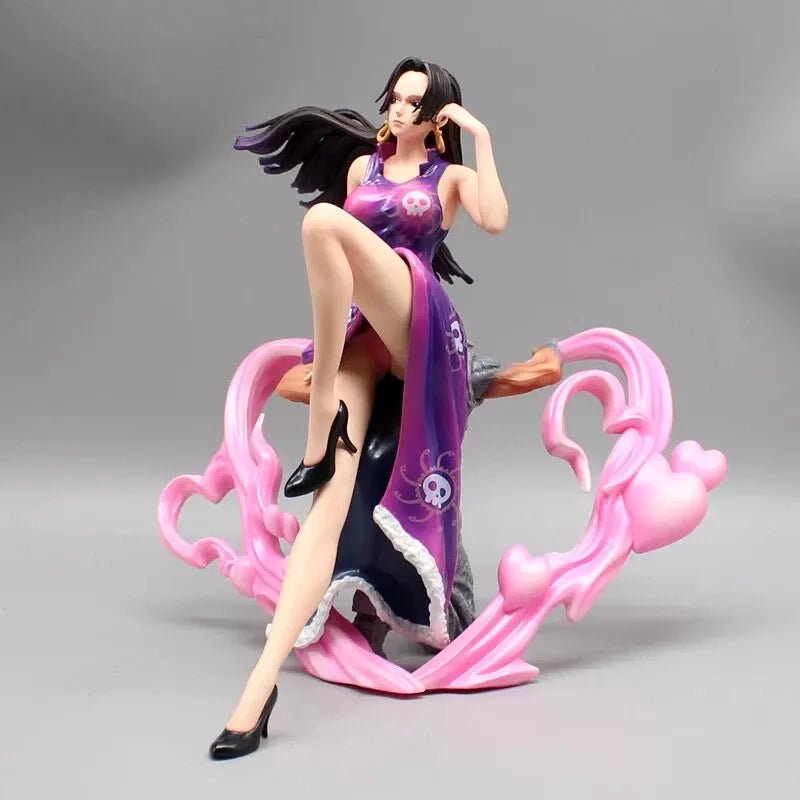 Boa Hancock One Piece Figurines, Empress Sitting on Marine Anime Figures 8 in