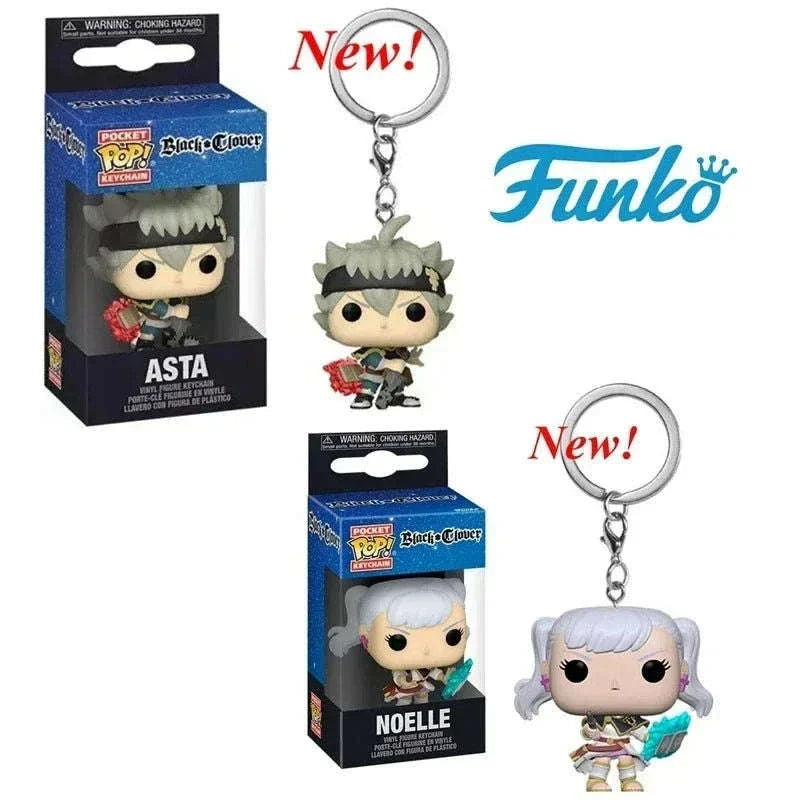 Box Keychain Black Clover Asta Noelle Yami Action Figure Keychain Collectible Model Toy