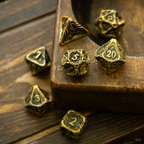 Briarbound Bronze Hollow Metal DND Dice Set