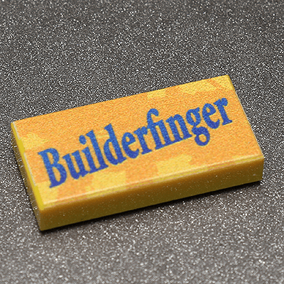 Builderfinger - B3 Customs® Printed 1x2 Tile - 