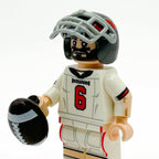 #6 QB Tampa Bay Football Player Minifig made using LEGO parts - B3 Customs - 