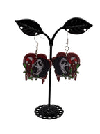 Ghost Face Scream Christmas Earrings