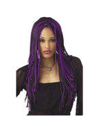Adult Twisted Long Purple & Black Wig