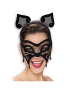 Black Cat Venetian Mask & Ears