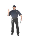 Adult Plus Size Cop Shirt And Hat Costume