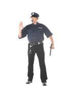 Adult Plus Size Cop Shirt And Hat Costume