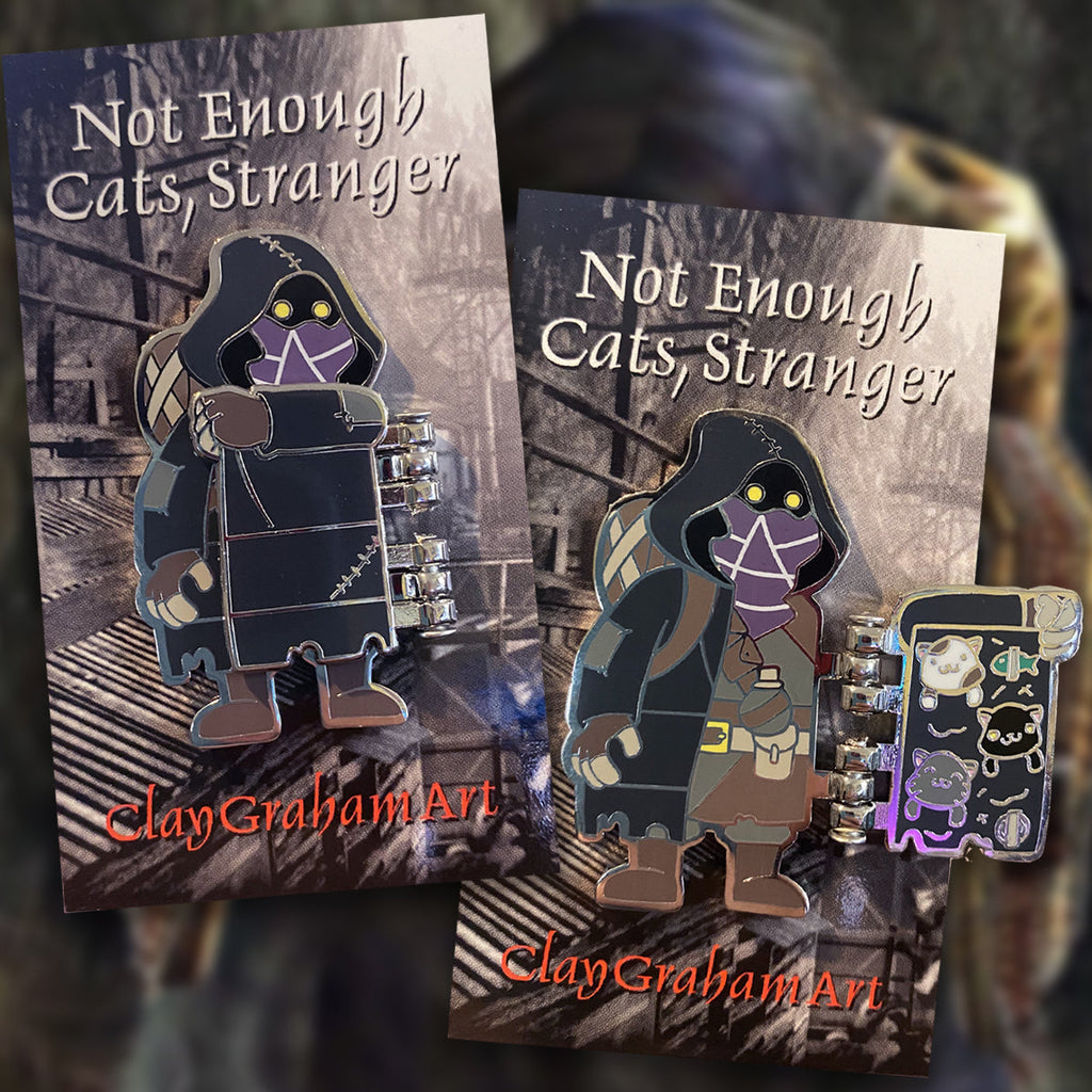 Whatta Ya Buyin'? / RE4 Merchant 2" hinged hard enamel pin