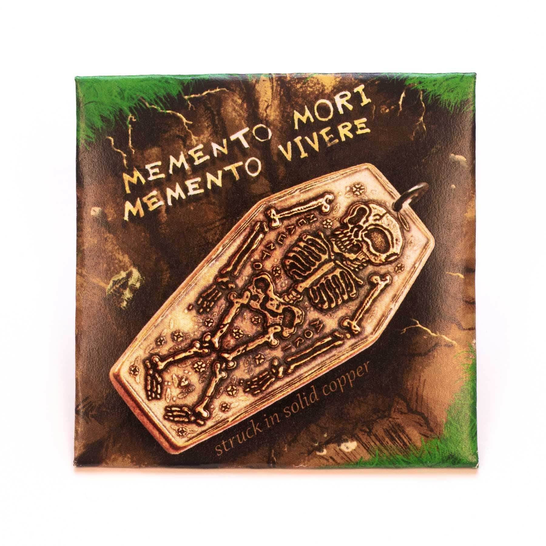 Coffin Memento Mori Memento Vivere Copper Charm or Pendant - Charm Only