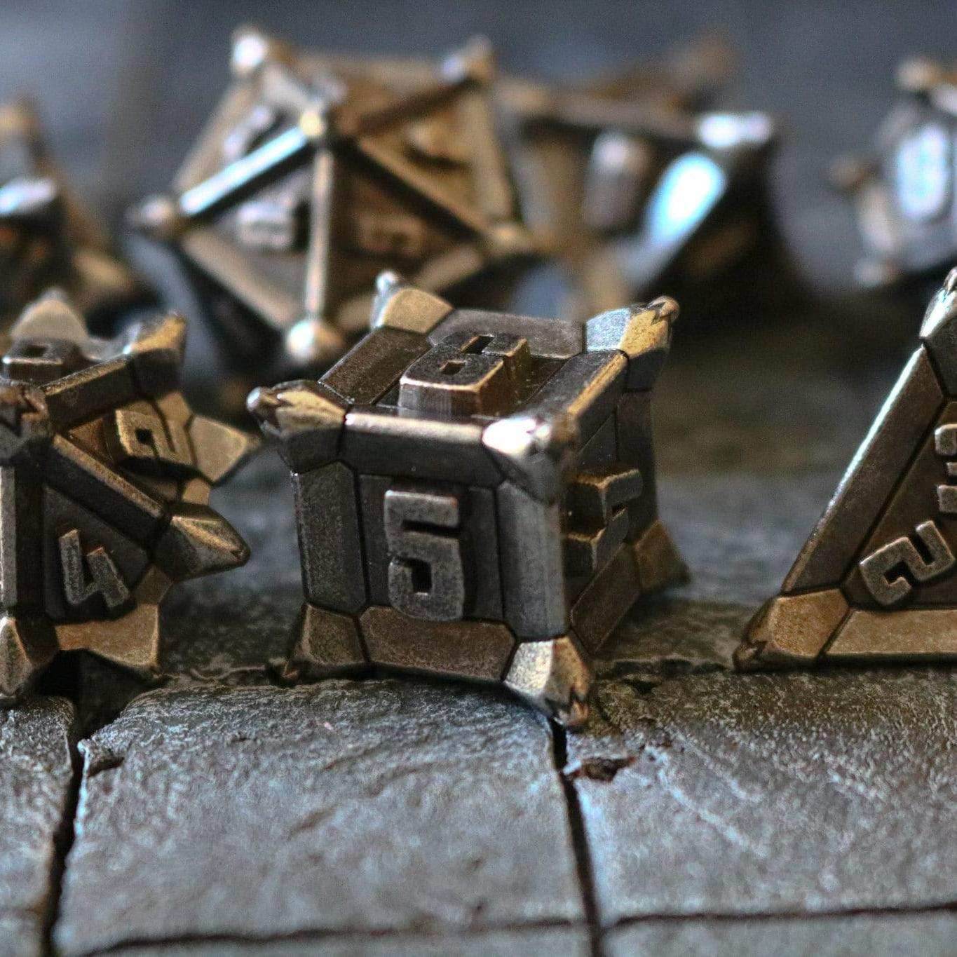 Caltrop Silver Metal DND Dice Set - Only 1 D20
