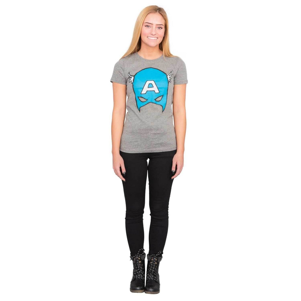 Captain America Big Blue A Mask T-Shirt - S