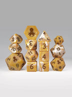 Kraken Dice Caramel Latte 14pc Matte Dice Set Inked in Brown - 