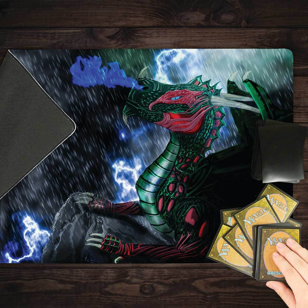 Thunder Storm Dragon Playmat - Standard Playmat / Plain