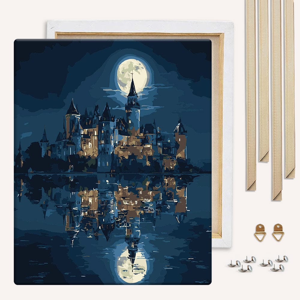 Castle in Moonlight - Paint By Numbers Kit