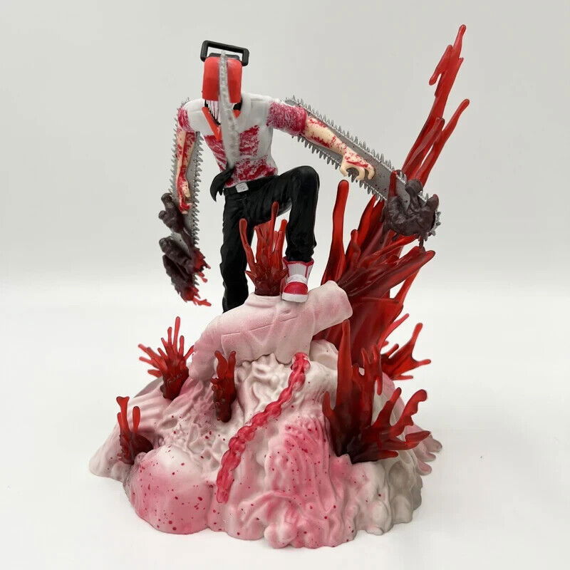 Chainsaw Man Denji Pochita Fit Standing Position Fighting Model Toy Anime Figure