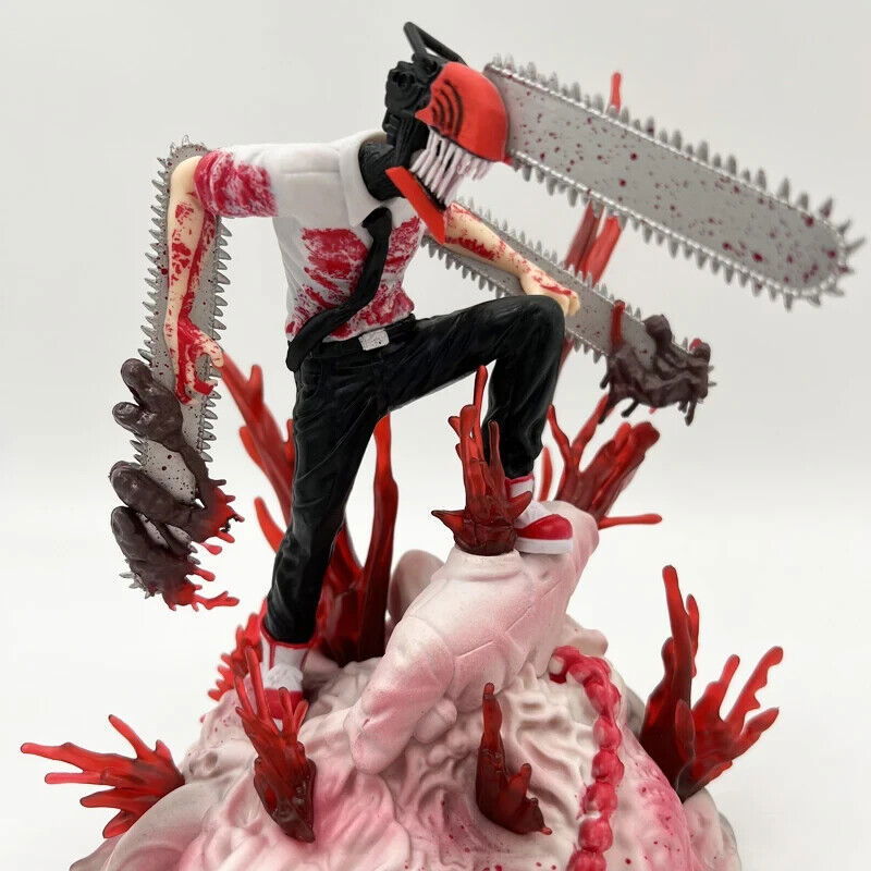 Chainsaw Man Denji Pochita Fit Standing Position Fighting Model Toy Anime Figure