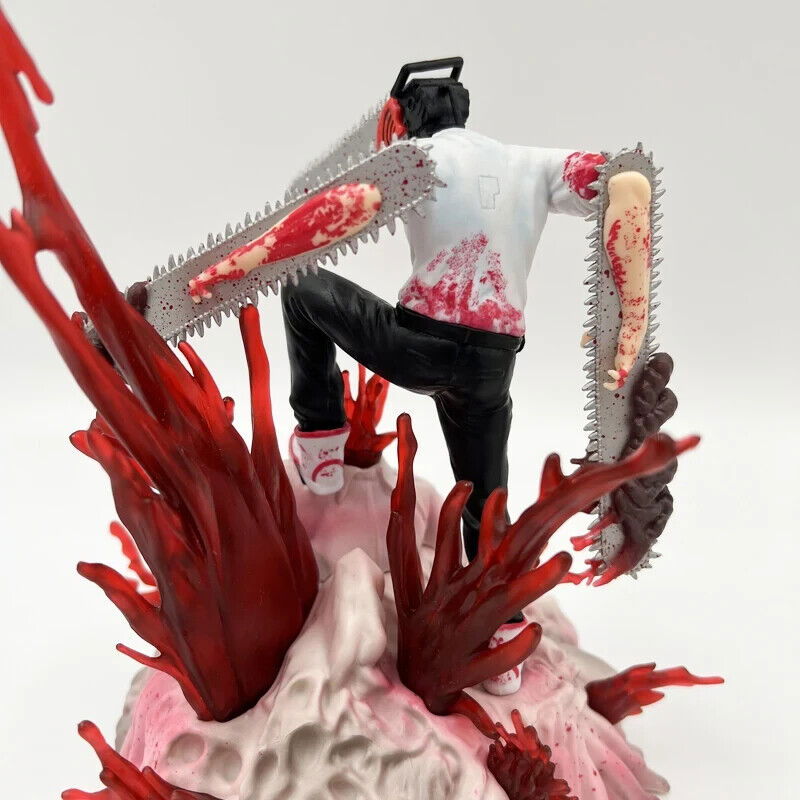Chainsaw Man Denji Pochita Fit Standing Position Fighting Model Toy Anime Figure