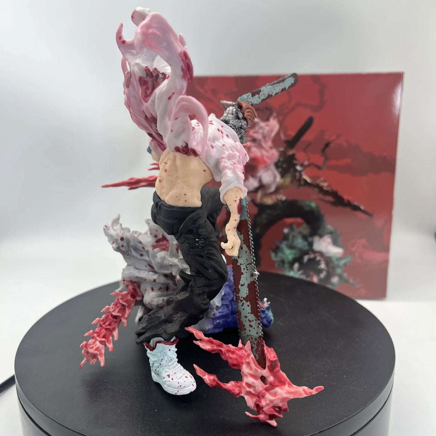 Chainsaw Man Denji Vs. The Bat Devil Anime Figurine, Chainsaw Man Figurines 16 cm