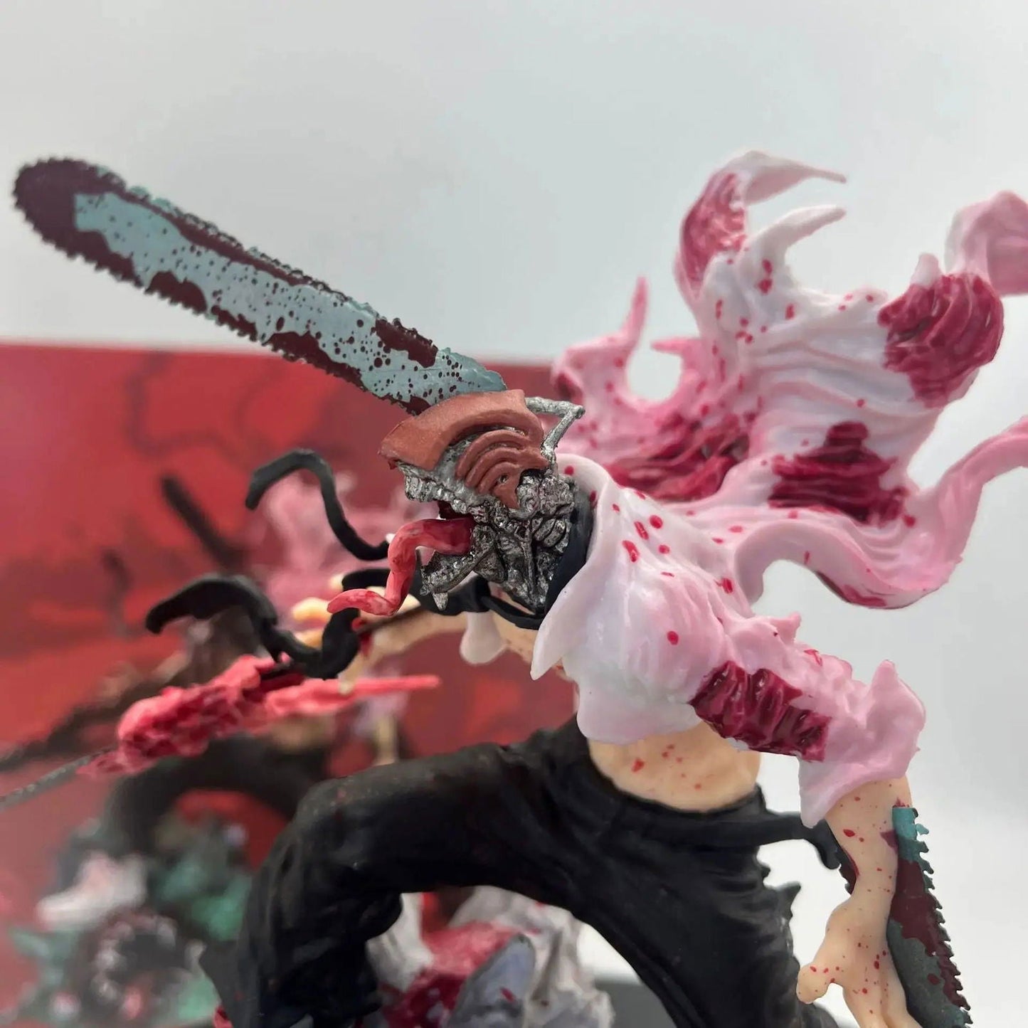 Chainsaw Man Denji Vs. The Bat Devil Anime Figurine, Chainsaw Man Figurines 16 cm