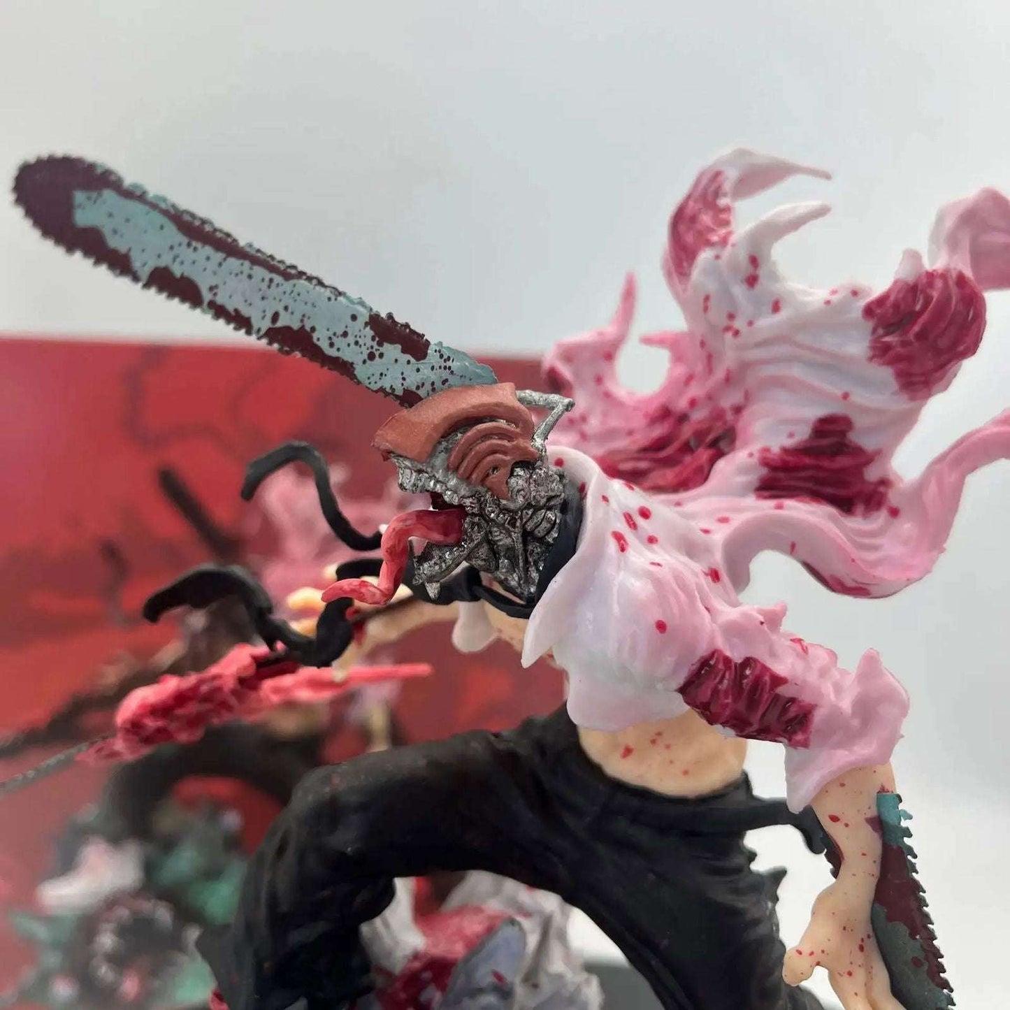 Chainsaw Man Denji Vs. The Bat Devil Anime Figurine, Chainsaw Man Figurines 16 cm