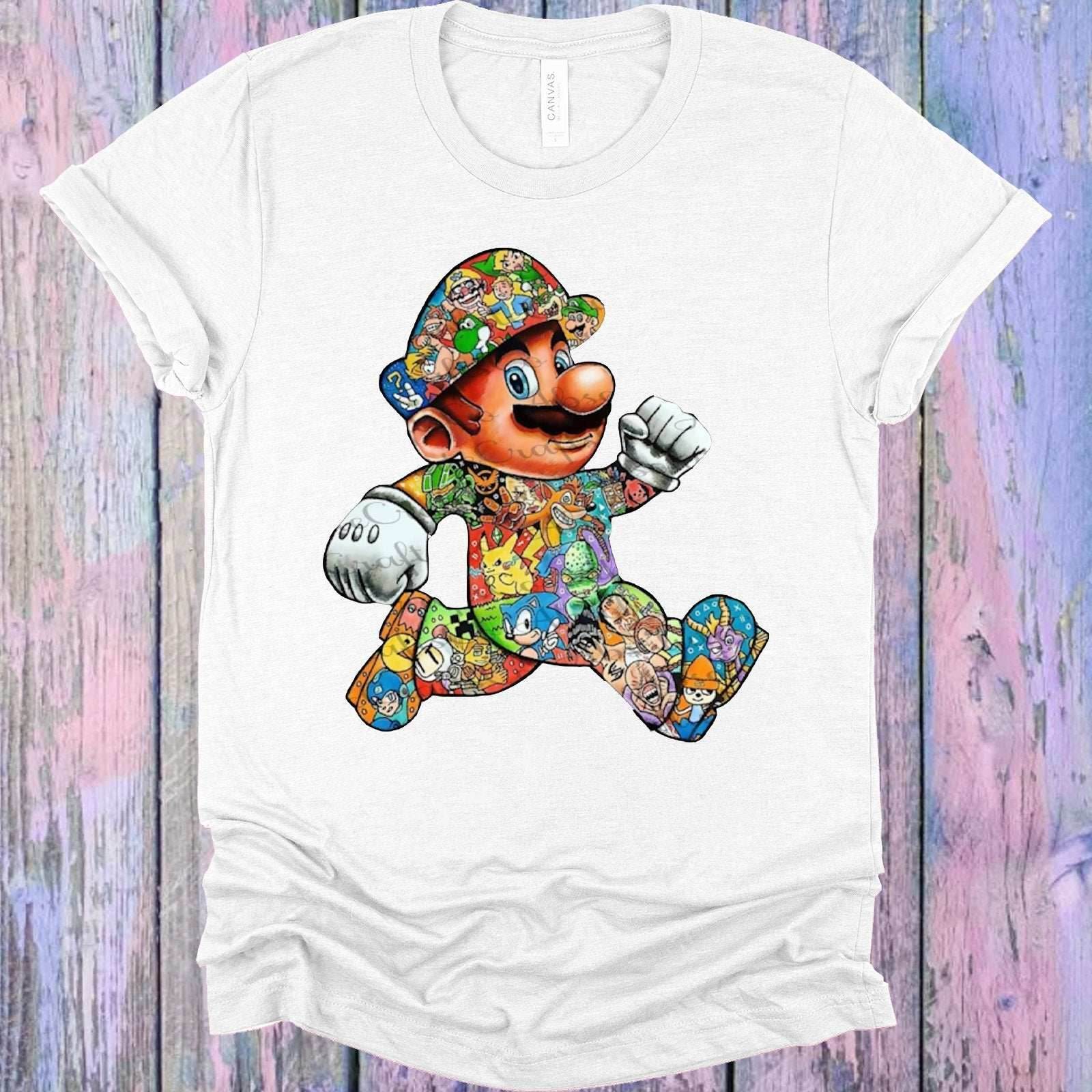 Game Characters Collage Graphic Tee - S
