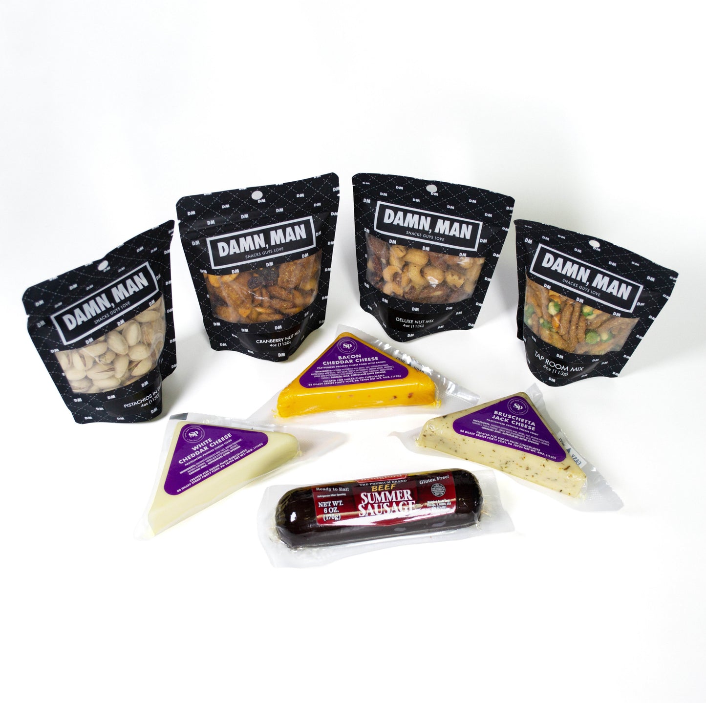 Charcuterie Meat & Cheese Gift Bag – Standard or Deluxe | Gourmet Snacks & Mixed Nuts - Deluxe