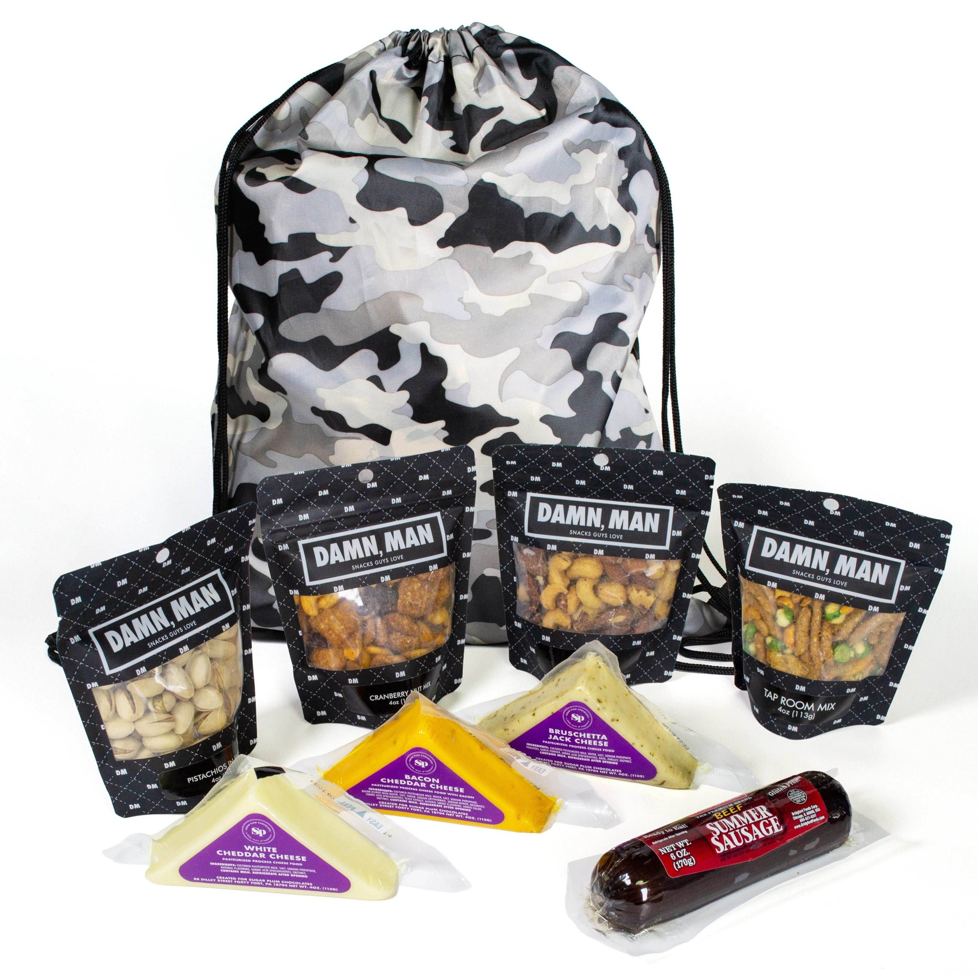 Charcuterie Meat & Cheese Gift Bag – Standard or Deluxe | Gourmet Snacks & Mixed Nuts - Deluxe