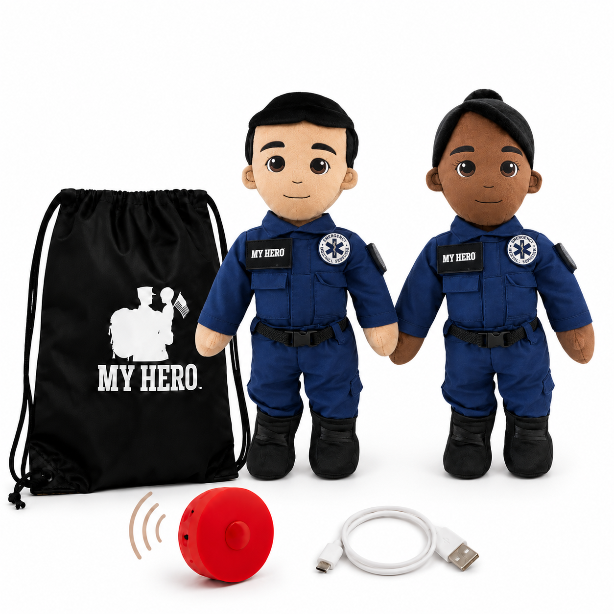 My Hero™ EMT Paramedic Daddy Doll | Recordable Plush