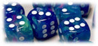 Chessex Festive Waterlily Blue/white (Multiple Options) *read description* - 7-Die Set