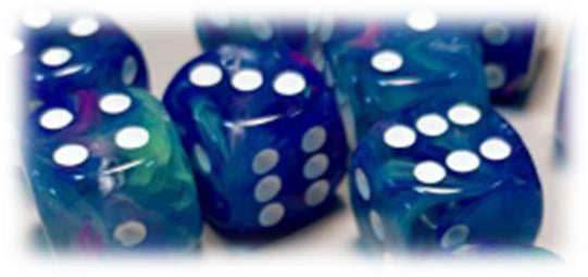 Chessex Festive Waterlily Blue/white (Multiple Options) *read description* - 7-Die Set
