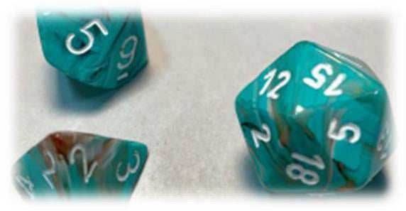 Chessex Marble Polyhedral Oxi-Copper™ (Multiple Options) - 7-Die Set