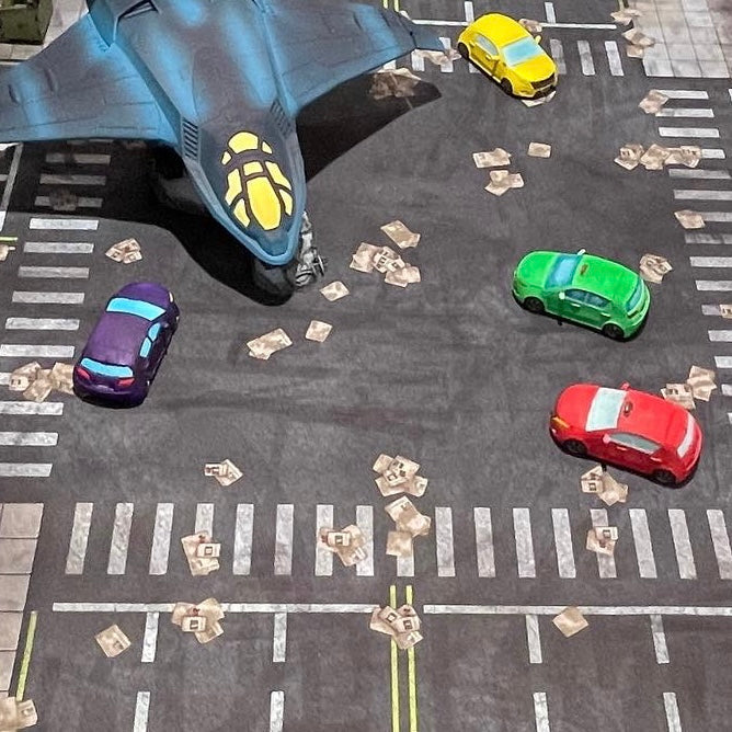 3x3 'Intersection' F.A.T. Mat Battle Gaming Mat