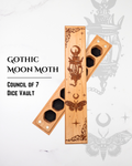 Gothic Moon Moth | Engraved Council of 7 Dice Vault